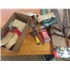 Image 4 : Carpentry Tools ; Square, Levels, Wrecking Bar, Nail Puller, Paint Brushes plus more