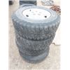 Image 2 : 4 Goodyear LT Tires 235 / 75 R 15 with Chevy 5 Hole Aluminum Rims from St Andrews Jct HWY #8 + #67 1
