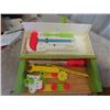 Image 2 : 3 Fisher Price Toys ; Tick Tock Clock, Tool Box Workbench, Tunble Tower