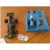 Image 1 : Blue Streak Battery Operated Racecar by Hasbro & Battery Operated John Playe Racecar - Missing a Whe