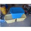 Image 2 : 3 Storage Tubs with Lids