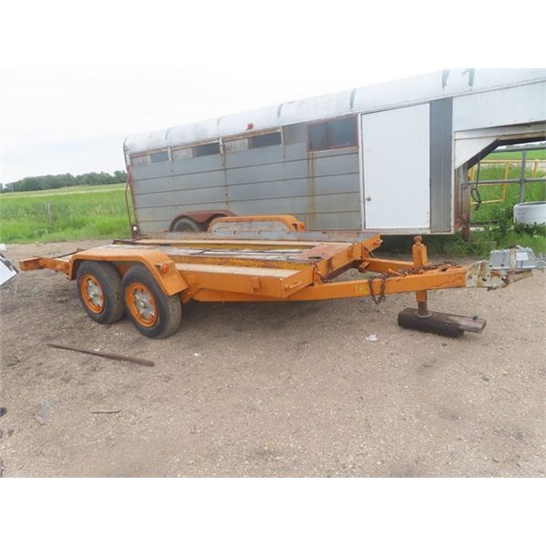 15 ft Bumper Hitch Tandem Tilt Car Hauler Trailer from St Andrews Jct HWY #8 + #67 1 1/4 Mile South 