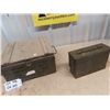 Image 2 : 2 Military Ammo Boxes & 2 Metal Lock Boxes