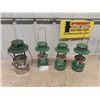 Image 1 : 4 Coleman Lanterns; 1) 1953 Model 236, 3) 1977- 78 Model 3213 - NO Glass