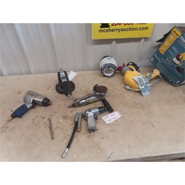 5 Air Tools ; 1/2" Impact, Die Grinder, Chisel, Sander, Paint Sprayer