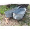 Image 2 : 2 Galvanized Sheep Water Trough - Approximately 85 Gal