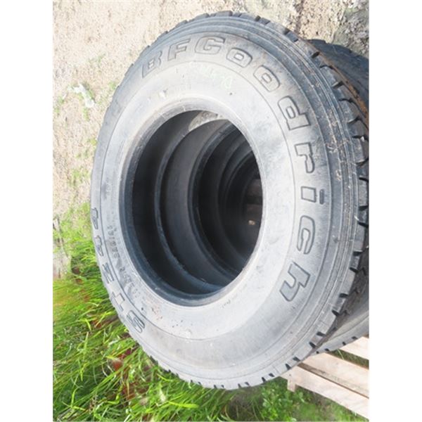 (3) 11 x 22.5 Truck Tires