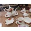 Image 2 : Royal Albert Items , 31 Old Countrry Roses pcs  , Tea Pot, Cream + Sugar Set , Cup + Saucer Pairs