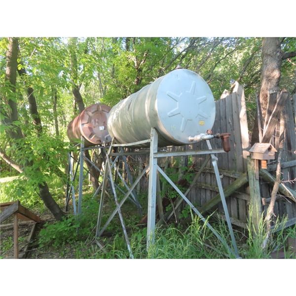 2 x 300 Gal Fuel Tanks with Stands  *** Item is OFFSITE in East Selkirk **  *** Please Call 204-485-