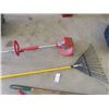 Image 3 : 6 Yard Tools ; Rake , Pick, Clipper, Electric Weed Eater, Pruners