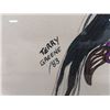 Image 3 : Original Terry Greene 1983 Painting, First Nations Warrior Framed & Matted 21" x 28"