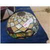 Image 2 : Vintage Stained Glass Swag Lamp with Tiffany Style Stained Glass Shade