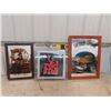 Image 1 : 3 Vintage Advertising Signs ; Mirrored Southern Comfort, Mirrored Players, & Light up Red Stag Jim B