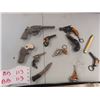 Image 3 : Lot of 1950 & 1960's Miniature Metal Pistols, 2 Knives & Outers Shotgun Cleaning Kit