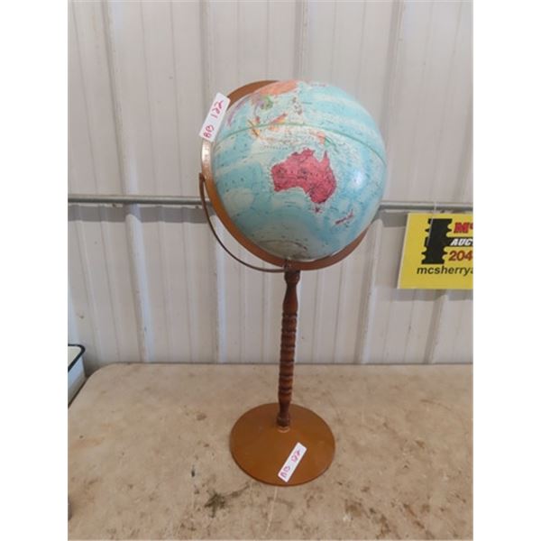 Globemaster 12" Globe, Floor Model Approximately 30" Tall Raised  + Features in Excellent Condition