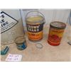 Image 2 : Antique Kitchen Tins; A+P Baking Powder, Early Winnipeg Watkins, Planter's Nut plus others