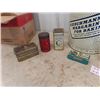 Image 3 : Antique Kitchen Tins; A+P Baking Powder, Early Winnipeg Watkins, Planter's Nut plus others