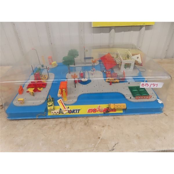 Toy Store Counter Top Display for Majortte Toys, Village with Building People + Variety of Cars -Maj