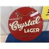 Image 1 : Glass Crystal Lager Sign 16" Wide