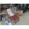 Image 1 : Wooden Lounger Yard Chair & 2 Wooden Crates