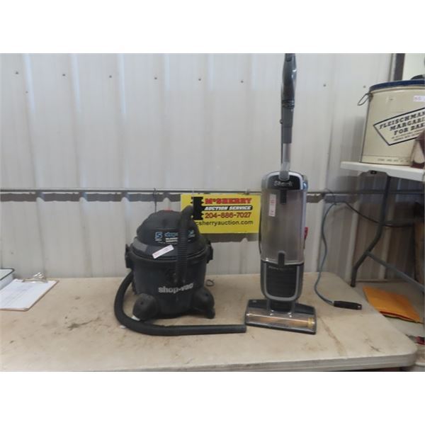 2.5 HP 5 Gal ShopVac & Shark Upright Vac