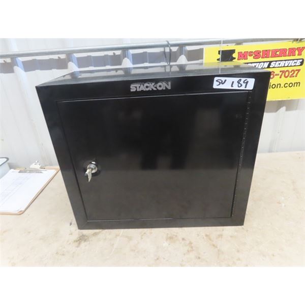 Stack-On Pistol Metal Locking Wall Mount Cabinet with Key 18  x 21  x 10 