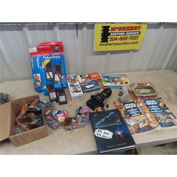 Komami Cards, Star Wars Books, Lego, Fisher Price Walkie Talkie  plus more