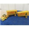 Image 2 : Tin Japan K Friction Army Asahiloy Thunder Chiefplane & Wyandotte Moving Truck + 2 Trailers WInd Up 