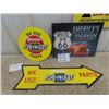 Image 1 : 3 Modern Metal Signs; 2) Chevy, 1) Route 66 12.5" x 16"