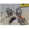 Image 1 : 2  Halogen Lights, and Power Milwaukee Drill Angle Grinder