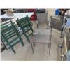 Image 1 : 2 Folding Chairs 2 Nesting Stands Wood Yard Furniture