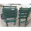 Image 2 : 2 Folding Chairs 2 Nesting Stands Wood Yard Furniture