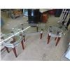 Image 1 : Modern Coffee Table 17.5" x 44" x 32" & 2 End Tables 22" x 25" Wide