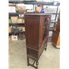 Image 4 : Oak China Cabinet with Key 62" x 42" x 14"