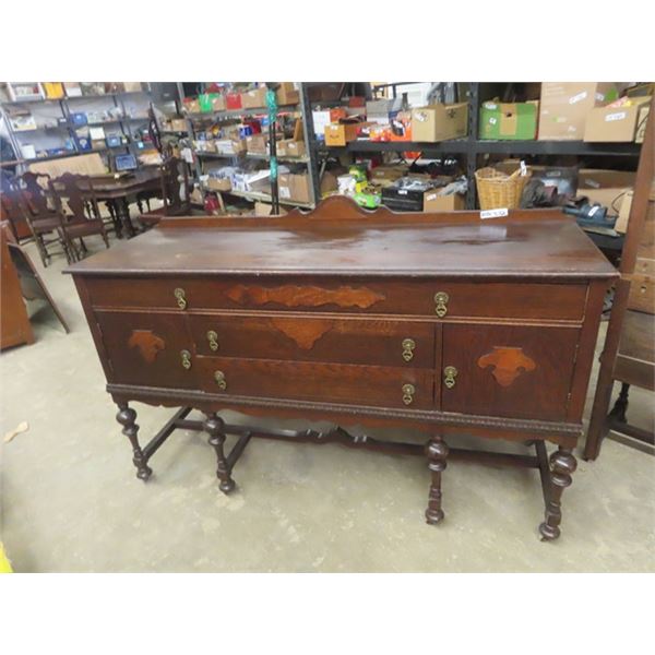 Oak Buffet 38  x 65  X 22 