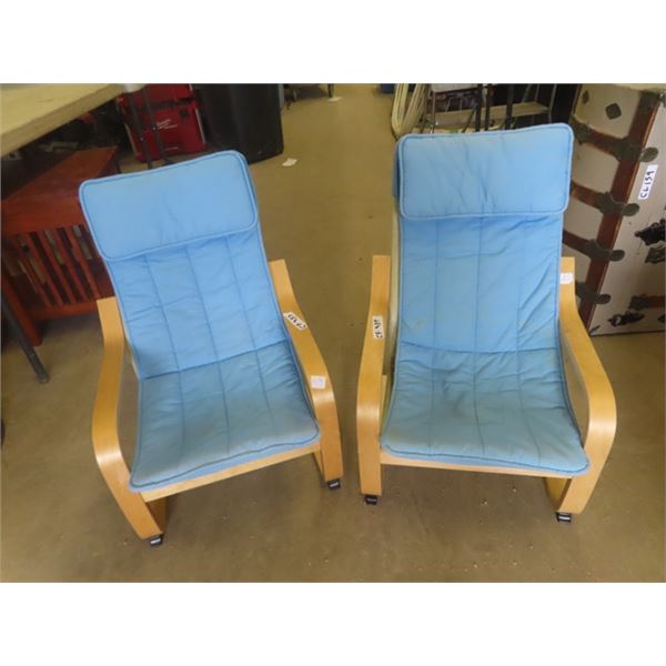 2 Matching Children's Bent Wood Chairs