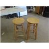 Image 2 : 2 Wooden Stools & Window Film-Glare Control Sz in Last Picture