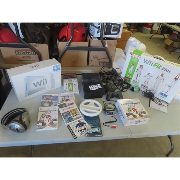 Wii Console with Accessories, Games + Controllers & Play Station PS2 Console