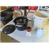 Image 1 : Canner + 6 Sealers, 5 Gal Crock w/ BIG Crack but has Handles