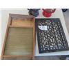 Image 3 : 2 Barn Lanterns, Washboard, Metal Heat Grate