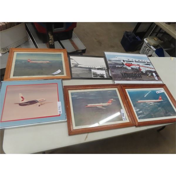 6 Framed Airplane Photos - Biggest 16  x 20 