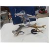 Image 1 : 3 Metal + Chrome + Brass Planes ; 1) 20"x20" 1) 14 "x 11" , 1) 10" x 12"