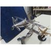 Image 3 : 3 Metal + Chrome + Brass Planes ; 1) 20"x20" 1) 14 "x 11" , 1) 10" x 12"