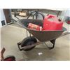 Image 3 : Wheel Barrow, Acetylene Cart & 3 Gas Cans