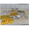 Image 1 : 9 License Plates & 2 Shell Oil Quart Cans