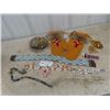 Image 1 : Beaded Leather Mitts, Beaded Jewlery, Belt, Full Display