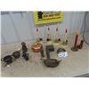 Image 1 : Vintage Electric Christmas Candle Style Lights, Silverware, Brass Ornaments & Kitchen Items