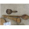 Image 2 : Primitive Wooden Bowls, Butter Paddle, Rolling Pin, Juggling Pin