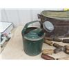 Image 4 : Galvanized Pail with Handle , Watering Can, Copper Boiler, Wooden Fishing Net Floats