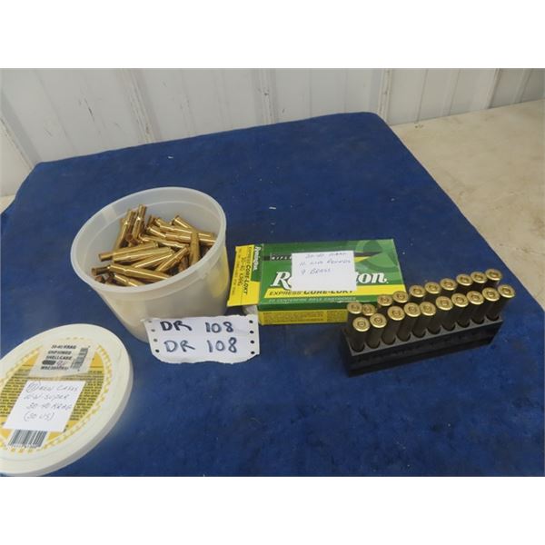 30-40 Krag - 9 Live Rounds & 107 Brass Pieces MUST PRESENT PROOF OF PAL PRIOR TO PURCHASE - WE DO NO